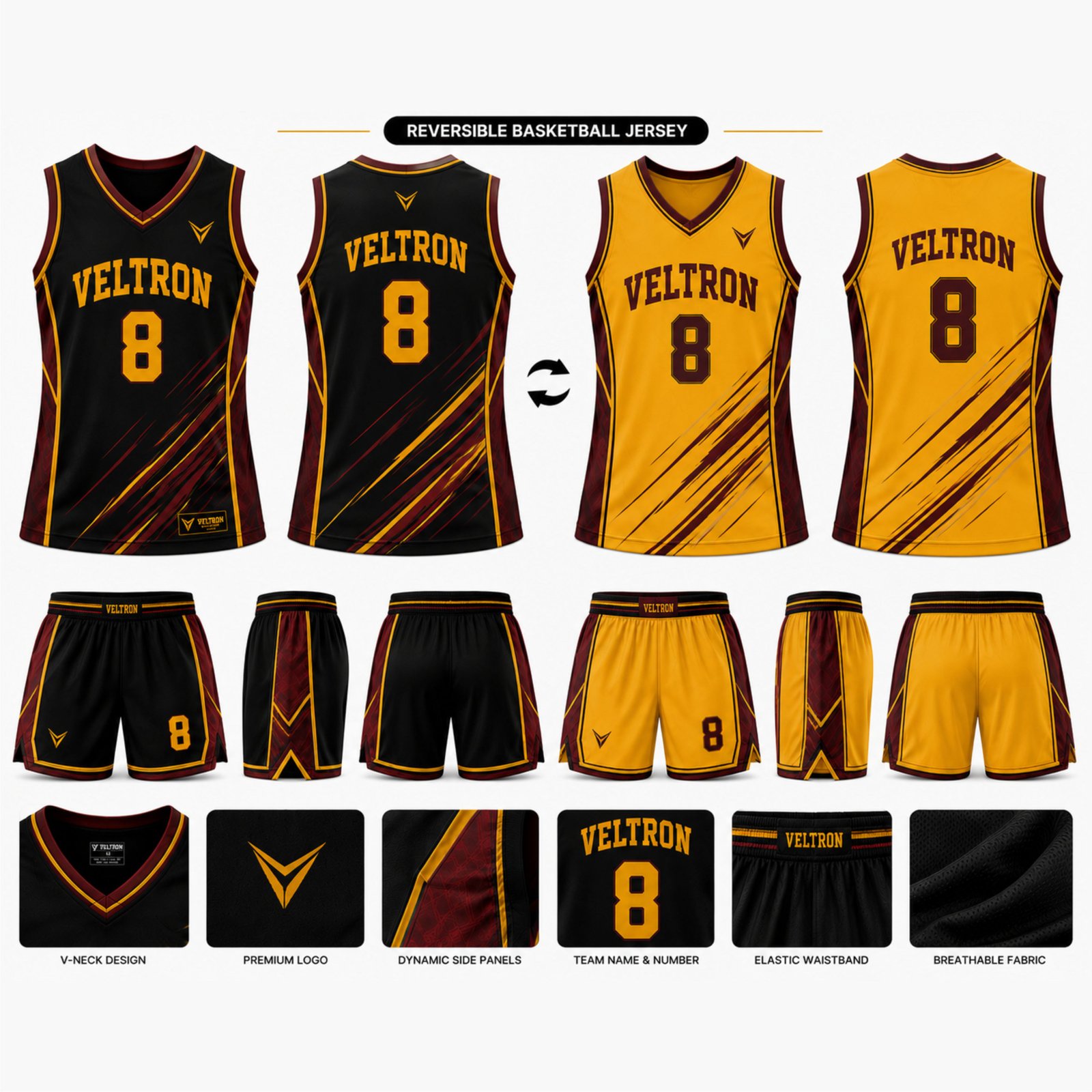 Reversible Basketball Jerseys